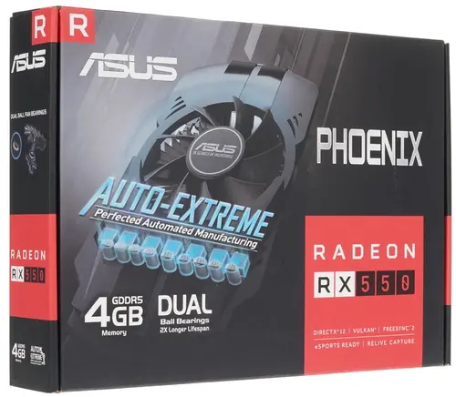 Видеокарта ASUS Phoenix Radeon RX 550 4GB (PH-RX550-4G-EVO)