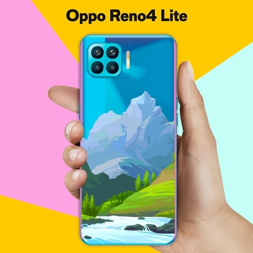 Силиконовый чехол на Oppo Reno4 Lite Гора / для Оппо Рено 4 Лайт силиконовый чехол на oppo reno 4 lite оппо рено 4 лайт розовая цветочная рамка прозрачный