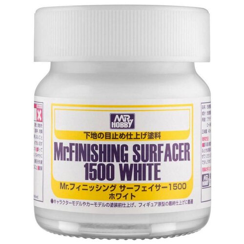 gunze sangyo mr hobby краска грунтовка в баллончике mr finishing surfacer 1500 black 170 мл Грунтовка Mr. FINISHING SURFACER 1500 финишная белая 40мл SF-291