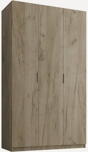 Изображение товара Шкаф для одежды, распашной Паула 3, Легкомаркет, 140х55х210, белье/платье/белье, цвет дуб крафт серый