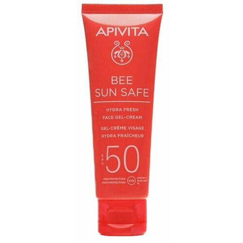 APIVITA Солнцезащитный увлажняющий гель-крем для лица Bee Sun Safe Hydra Fresh Face Gel Cream SPF50 apivita bee sun safe hydra fresh face gel cream spf 50