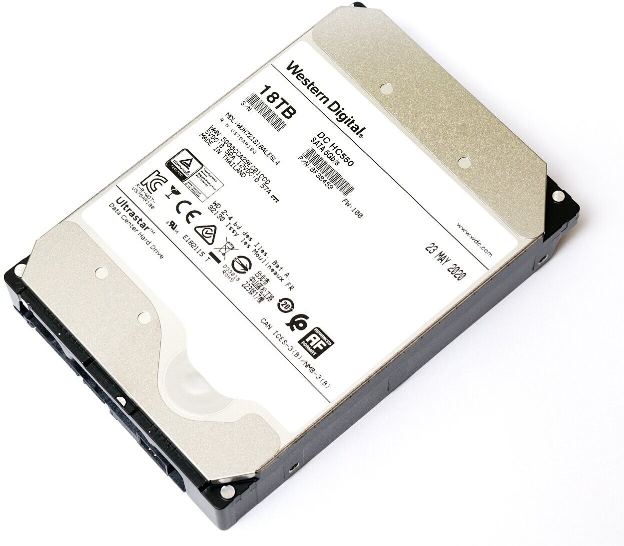 Жесткий диск WD Ultrastar DC HC550 WUH721818ALE6L4, 18ТБ, HDD, SATA III, 3.5" [0f38459] - фото №3