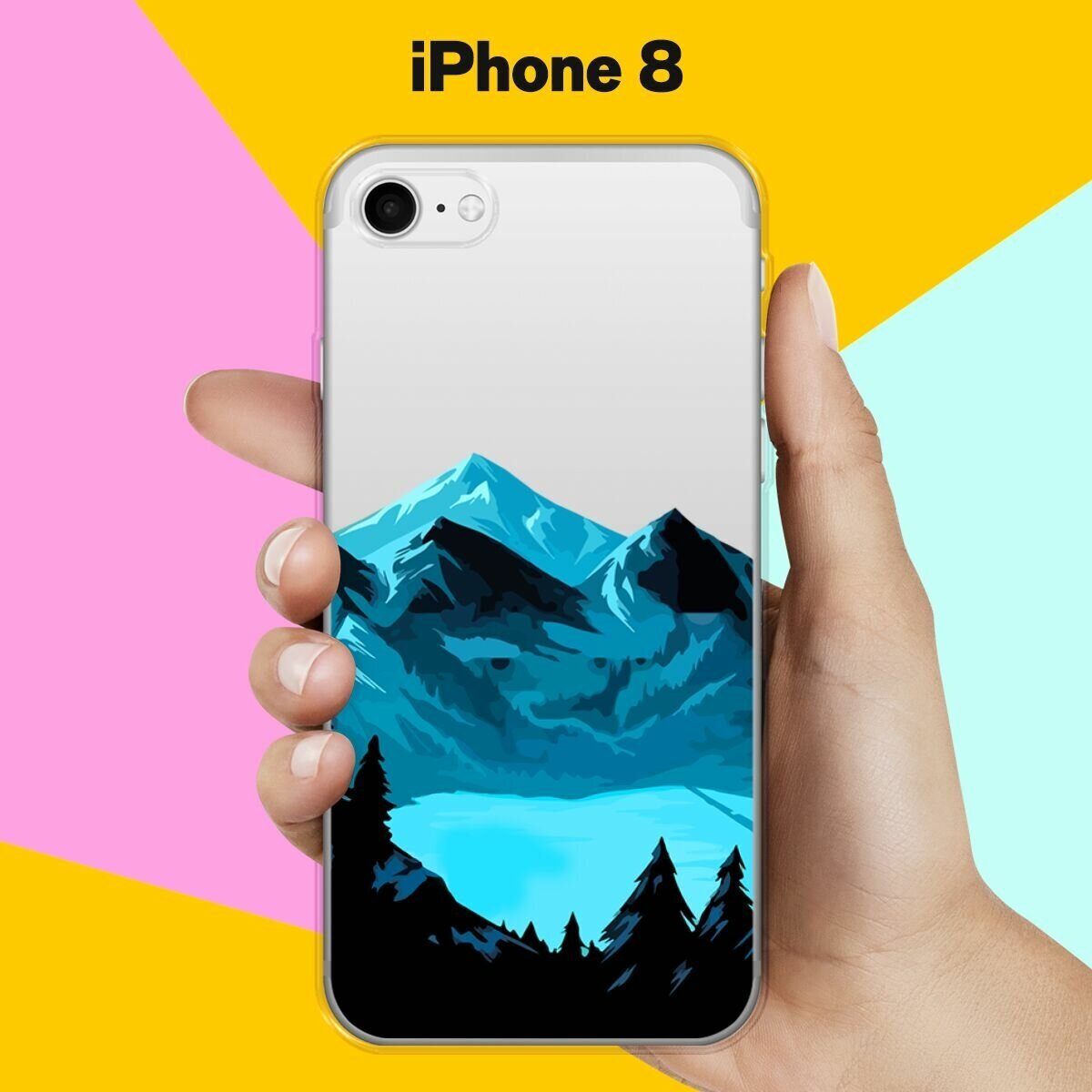 Силиконовый чехол Горы и озеро на Apple iPhone 8