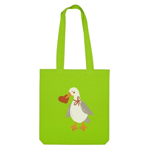 Сумка шоппер Us Basic, зеленый сумка влюблённая панда с сердцем в лапах валентин бежевый