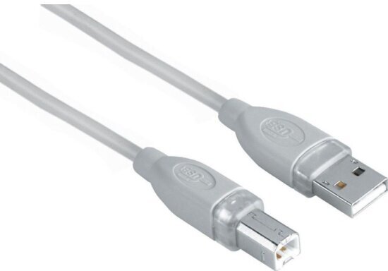 Кабель USB2.0 HAMA H-34694 (серый), USB A (m) - USB B (m), 1.5м [00034694] - фото №2