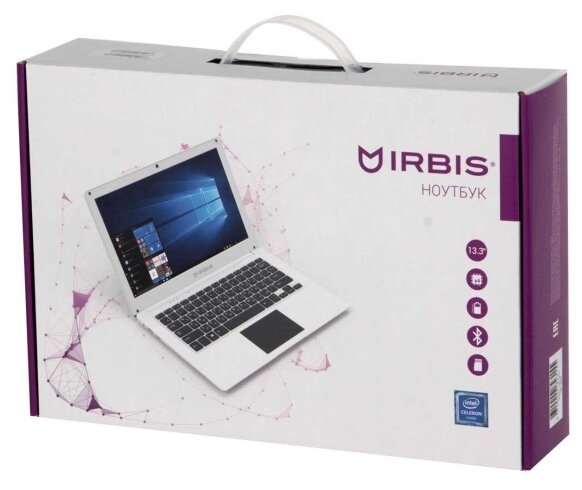 133 Ноутбук Irbis NB70NEW 1920x1080 Intel Celeron J3455 15 ГГц RAM 4 ГБ DDR3L SSD 64 ГБ Intel HD Graphics 500 Windows 10 Home белый