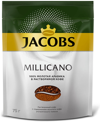 Кофе молотый в растворимом Jacobs Monarch Millicano, пакет, 75 г