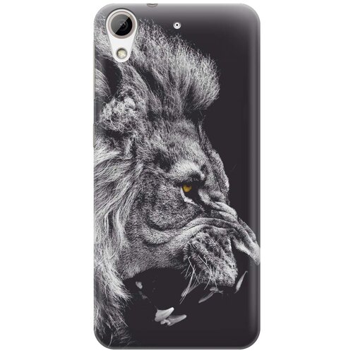 фото Cиликоновый чехол на htc desire 626 / 626s / 626g / 628 dual sim / нтс дезаир 626 / 626с / 626г / 628 дуал с принтом "морда льва" gosso