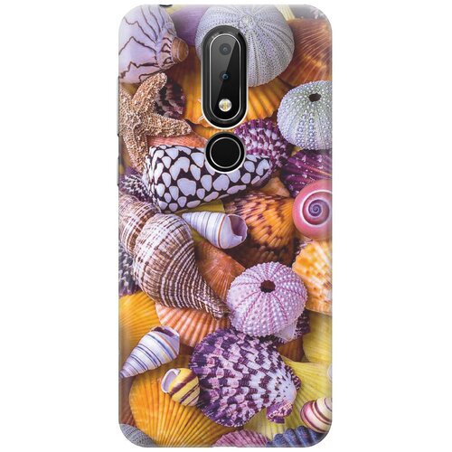 фото Re:pa накладка transparent для nokia 6.1 plus / x6 (2018) с принтом "разноцветные ракушки"