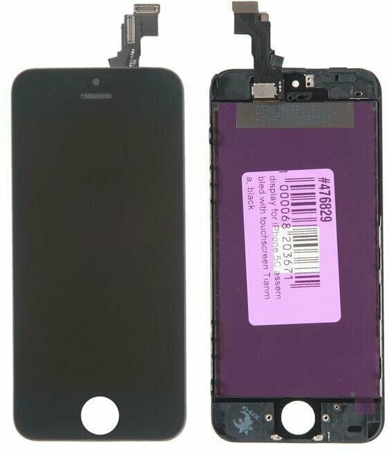 Дисплей для iPhone 5C в сборе с тачскрином Tianma чёрный