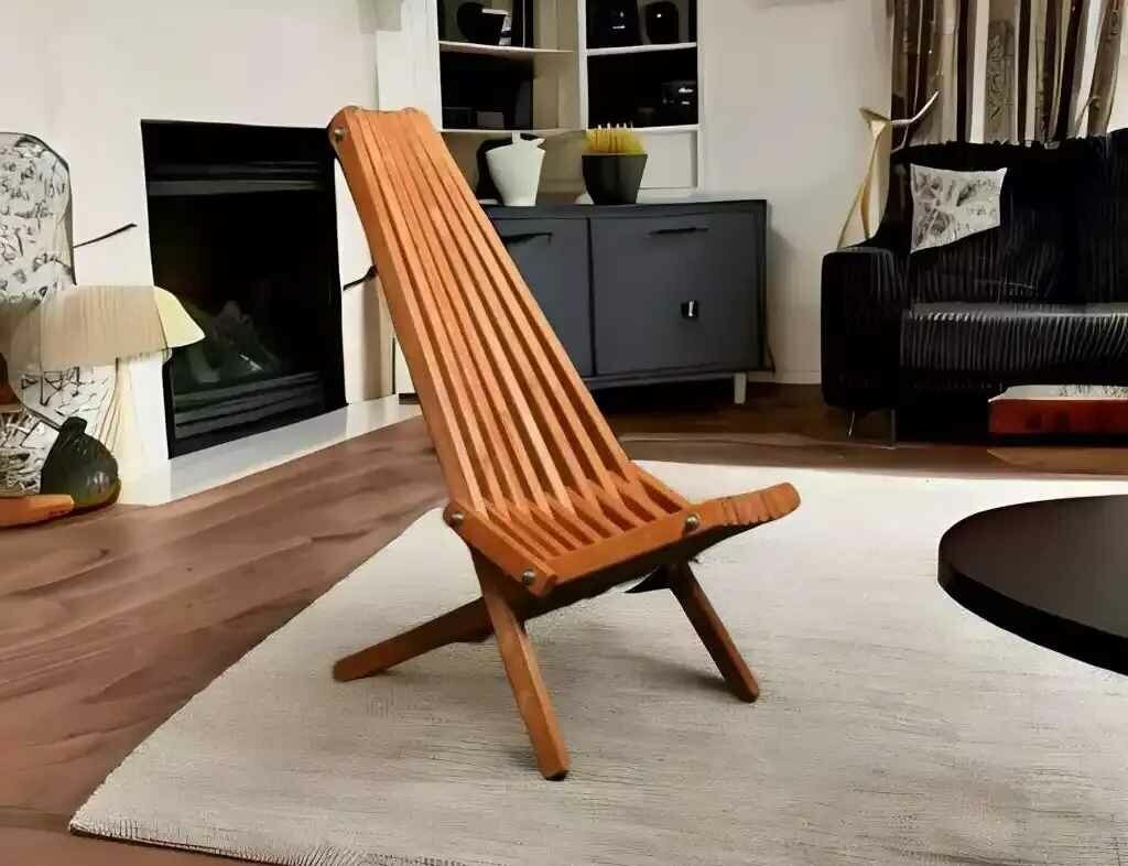 Кресло-шезлонг Кентукки 45х100 см массив дерева - фотография № 1
