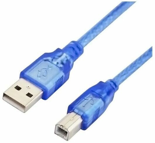 Кабель 0.3 метра USB 2.0 АМ-BM, для принтера сканера, МФУ с разъемом usb type B.