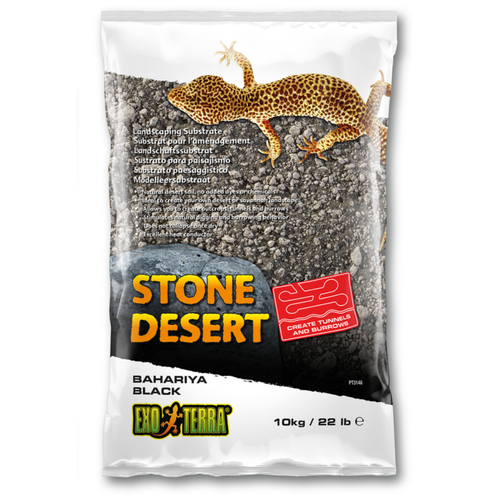 Грунт пустынный с глиной Exo Terra Bahariya Black Stone Desert, черный, 10 кг