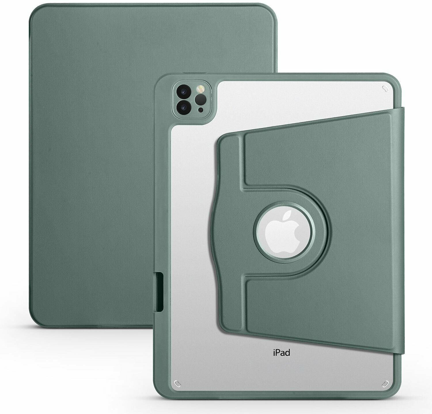 Чехол для iPad Air 109" (2020-2022) / iPad Pro 11" (2018-2022) с подставкой 360 и держателем для стилуса темно-зеленый