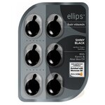 Ellips Hair Vitamin масло Shiny Black для питания, гладкости и шелковистости волос темных оттенков - изображение
