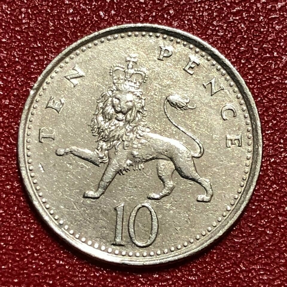 Монета Великобритания 10 пенсов 1992 год #4/1