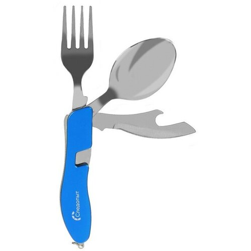 Набор столовых приборов «следопыт»: ложка, вилка, нож, открывашка