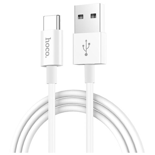 Кабель Hoco X23 Skilled USB - USB Type-C, 1 м, белый кабель hoco x23 skilled usb usb type c 1 м черный