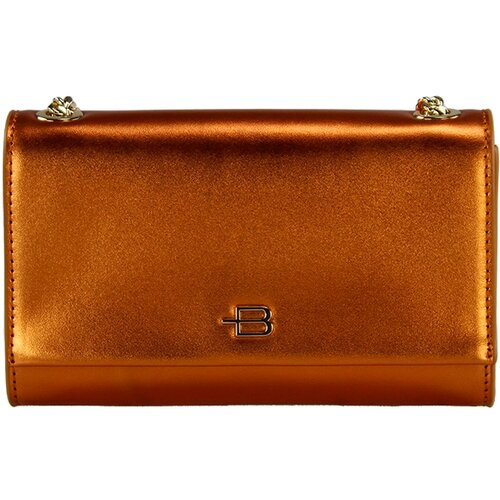 фото Сумка baldinini, натуральная кожа, синтетический материал, оранжевый