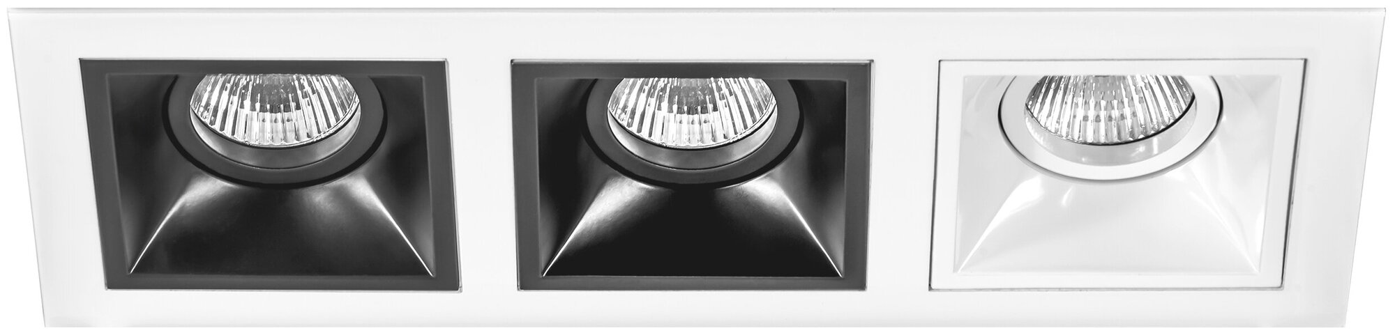 Встраиваемый светильник Lightstar Domino D536070706, GU5.3, 150Вт, кол-во ламп:3шт, Белый