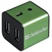 USB-концентратор  Defender Quadro Iron (83506), разъемов: 4, зеленый