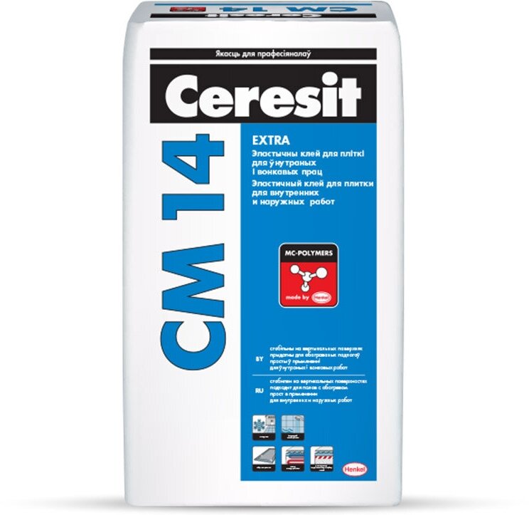 Клей CERESIT CM14 для керамической плитки и керамогранита 5 кг - фотография № 4