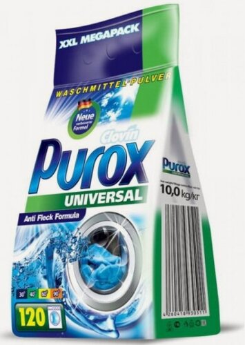 Изображение товара Стиральный порошок Purox Universal универсальный 10 кг