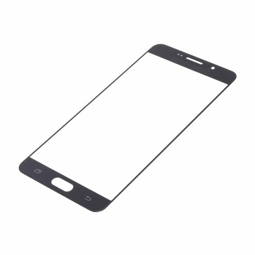 Стекло модуля для Samsung A710 Galaxy A7 (2016) черный, AAA