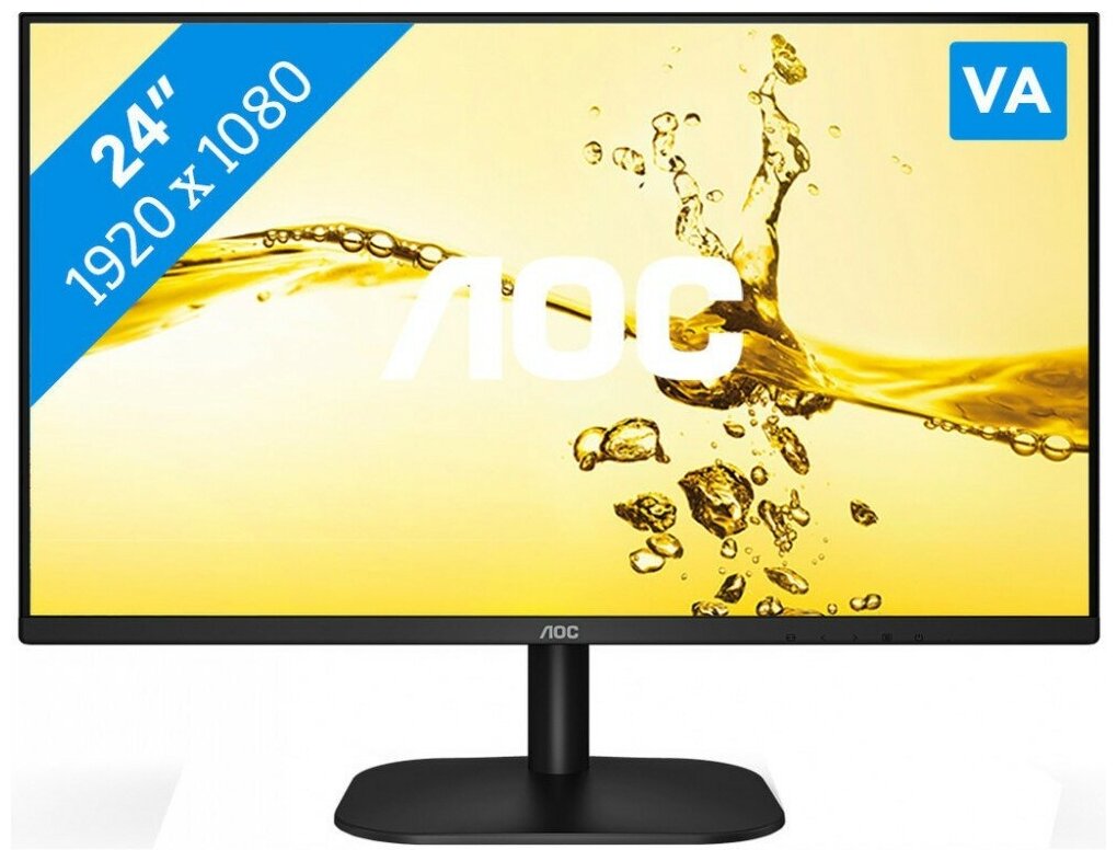 23.8" Монитор AOC 24B2XHM2, 1920x1080, 76 Гц, *VA, черный