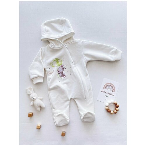 фото Комбинезон с начесом для малыша зайка