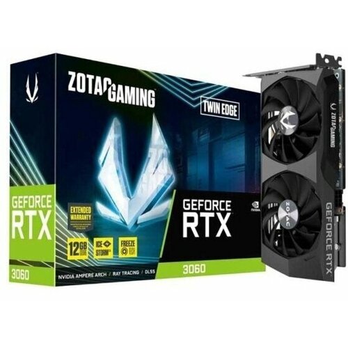 Видеокарта Zotac Twin Edge OC 12Gb NVIDIA GeForce RTX3060 ZT-A30600H-10 LHR OEM 6702600₽