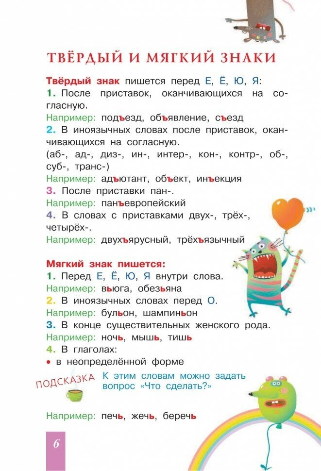 Все правила русского языка с подсказками - фото №9