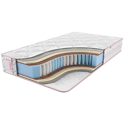 фото Матрас sontelle vivre dual estet, пружинный, белый