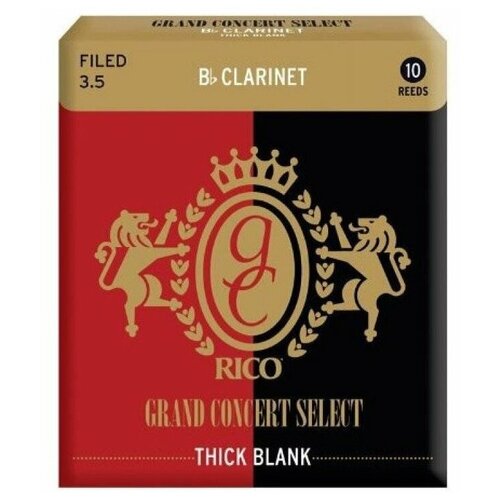 RICO RGT10BCL350 Трости для кларнета rico grand concert bb clarinet thick blank 3 5x10 rgt10bcl350 трости для кларнета bb 3 5 10шт