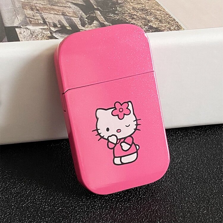 Зажигалка турбинная газовая розовая hello kitty женская милая зажигалка хеллоу китти подарок девушке на на день рождения 8 марта