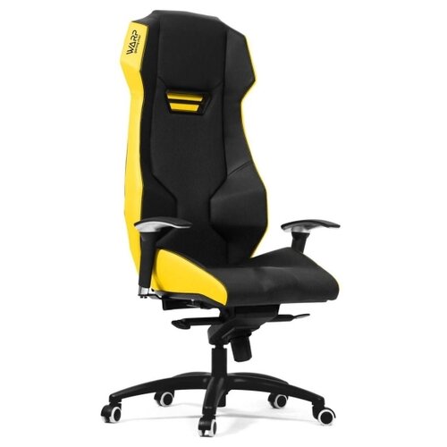 фото Компьютерное кресло warp ze игровое, обивка: искусственная кожа, цвет: black/yellow