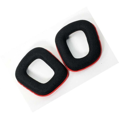 Амбушюры полноразмерные для наушников Logitech G35 / G230 / G231 / G332 / G430 / G432 / G930 черно-красные replaceable ear pads cushion muff beam for logitech headphone g331 g332 g432 g431 g430 g230 g231 g930 headset ear pad cover