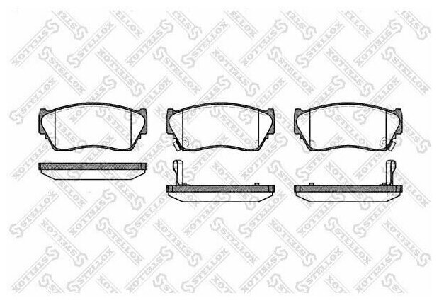 STELLOX 375002SX 375 002-SX_364 02FDB763 колодки дисковые п.\ Nissan Sunny 1.4-2.0D 91-95/100NX/SX 1.6-2.0 90-94