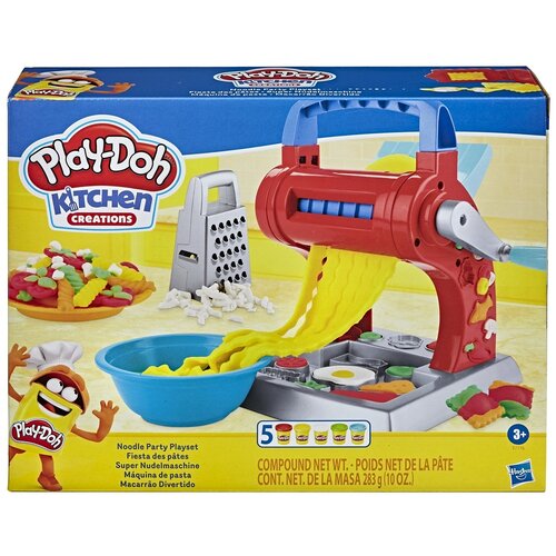 Масса для лепки Play-Doh Kitchen Creations Машинка для лапши (E77765L0) 5 цв. масса для лепки play doh kitchen creations попкорн вечеринка e5110 6 цв