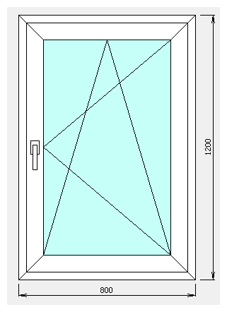 ПВХ окна ш800*в1200