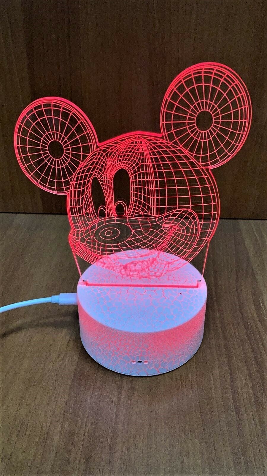 3D Светильник с пультом " Микки Маус " №90 - фотография № 2