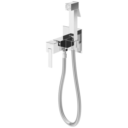 Смеситель для душа встроенный с гигиеническим душем BRUMA ESCUDO 102 860 1NS черный