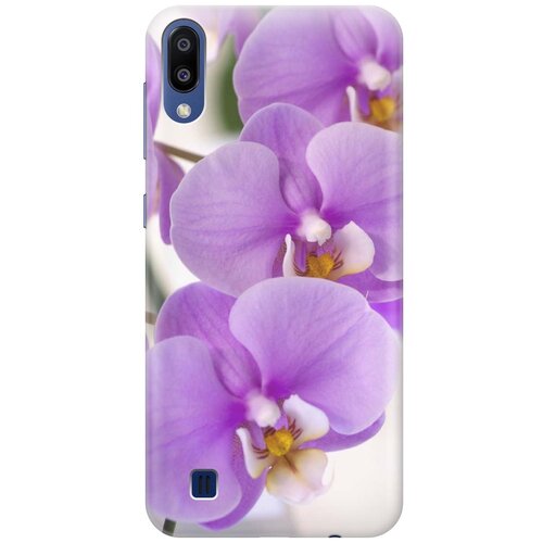 фото Gosso ультратонкий силиконовый чехол-накладка для samsung galaxy m10 с принтом "сиреневые орхидеи"