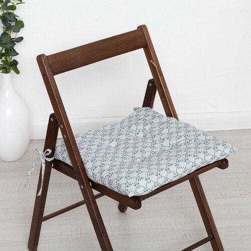 Подушка на стул бык Гуч зеленый 40х40см рогожка 150 гм2 холлофайбер 720₽