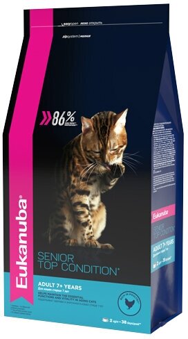 Eukanuba Cat для пожилых кошек Домашняя птица, 2 кг.