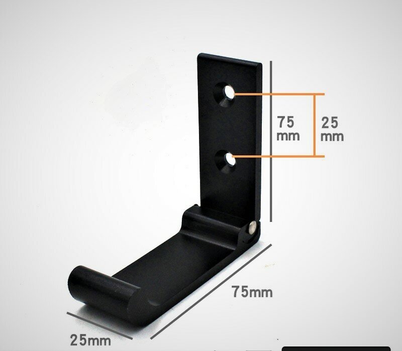 Крючок настенный металлический складной, настенный, раскладной, для одежды, сумок, ключей, вещей, для прихожей и ванной, черный, 3 шт - фотография № 1