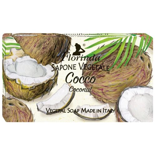 Florinda Мыло кусковое Ароматы тропиков Cocco кокос, 100 г мыло florinda ароматы тропиков ананас 100 г