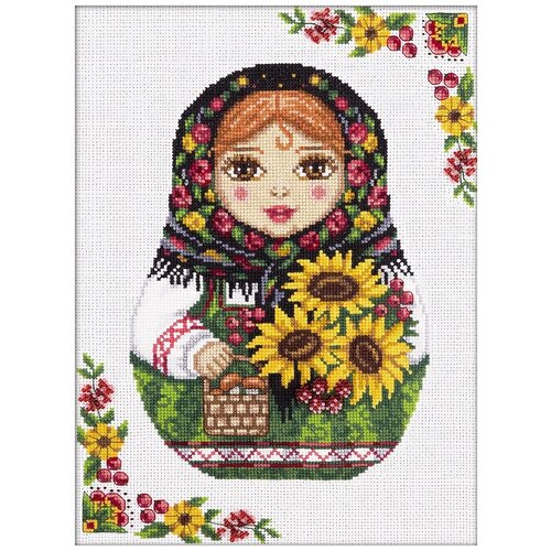 фото Набор для вышивания panna "русская матрешка, осень" (nm-1791)
