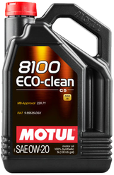 Синтетическое моторное масло Motul 8100 Eco-clean 0W20, 5 л