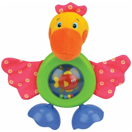Погремушка K's Kids Прогулка Пеликана, розовый/зеленый
